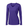 Ladies Long Sleeve Moisture Wicking Athletic Shirts in Sizes XS - 4XL Purple XS Long Sleeve T-Shirts