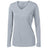 Ladies Long Sleeve Moisture Wicking Athletic Shirts in Sizes XS - 4XL Silver XS Long Sleeve T-Shirts
