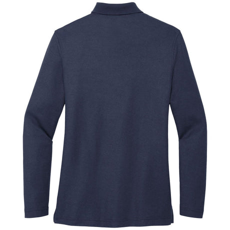 Ladies Long Sleeve Silk Touch Polo X - Small Navy Women's