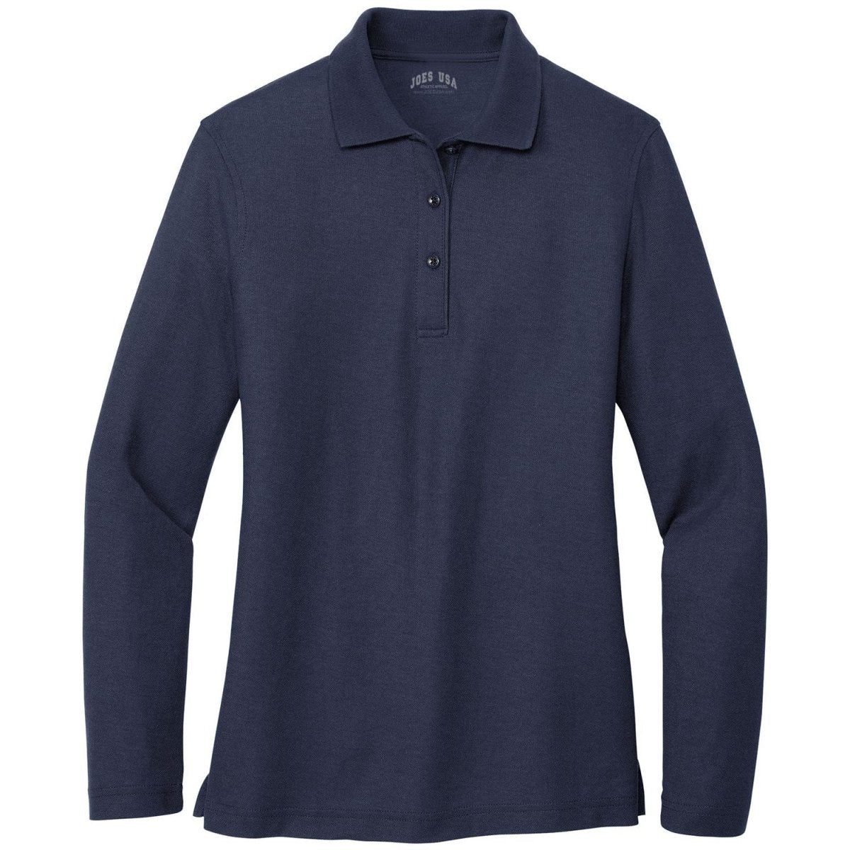 Ladies Long Sleeve Silk Touch Polo X - Small Navy Women's
