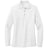 Ladies Long Sleeve Silk Touch Polo X - Small White Women's