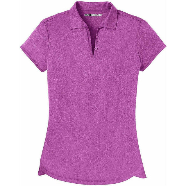 Ladies Moisture Wicking Heather Golf Polos in XS - 4XL X - Small Berry Heather
