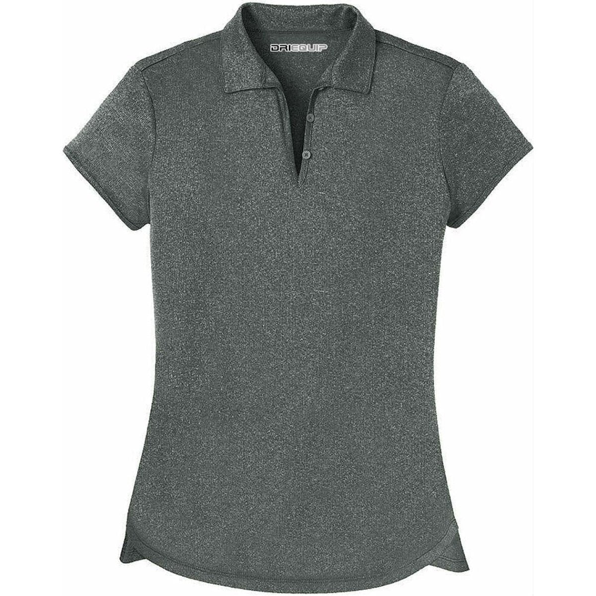 Ladies Moisture Wicking Heather Golf Polos in XS - 4XL X - Small Charcoal Heather