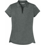 Ladies Moisture Wicking Heather Golf Polos in XS - 4XL X - Small Charcoal Heather