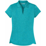 Ladies Moisture Wicking Heather Golf Polos in XS - 4XL X - Small Tropic Blue Heather