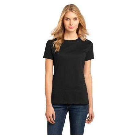 Ladies Perfect Weight Crew Tee 2X - Large Jet Black Short Sleeve T-Shirts