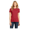 Ladies Perfect Weight Crew Tee Medium Classic Red Short Sleeve T-Shirts