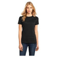 Ladies Perfect Weight Crew Tee Medium Jet Black Short Sleeve T-Shirts