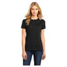 Ladies Perfect Weight Crew Tee Medium Jet Black Short Sleeve T-Shirts