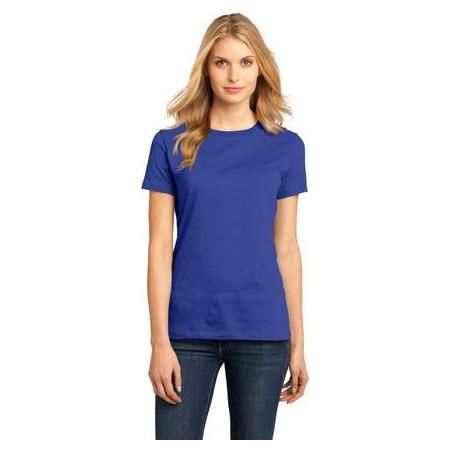 Ladies Perfect Weight Crew Tee Small Deep Royal Short Sleeve T-Shirts