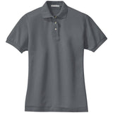 Ladies Pique Knit Polo Steel Grey X - Small