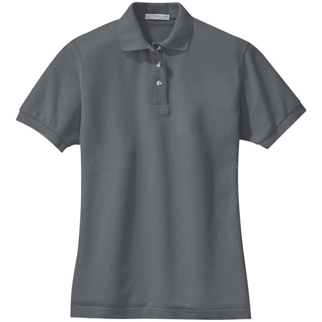 Ladies Pique Knit Polo Steel Grey X - Small