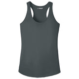 Ladies PosiCharge Competitor Racerback Tank Iron Grey X - Small Activewear