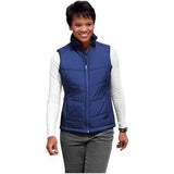 Ladies Puffy Vest Mediterranean Blue/Black Medium