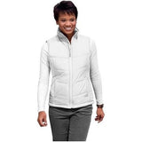 Ladies Puffy Vest White/Dark Slate Medium