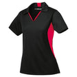 Ladies Side Blocked Micropique Sport - Wick Polo Black/Deep Red X - Small Polos/Knits
