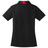 Ladies Side Blocked Micropique Sport - Wick Polo Black/Deep Red X - Small Polos/Knits