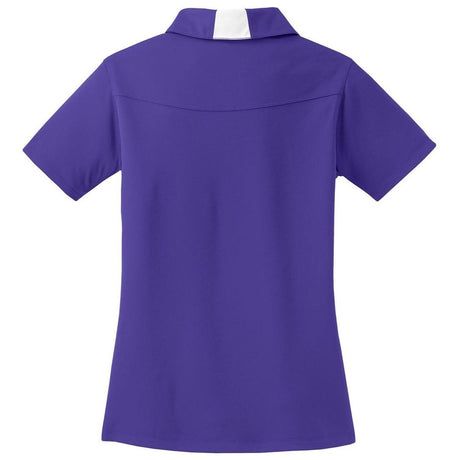 Ladies Side Blocked Micropique Sport - Wick Polo Purple/White X - Small Polos/Knits