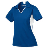Ladies Side Blocked Micropique Sport - Wick Polo True Royal/White X - Small Polos/Knits