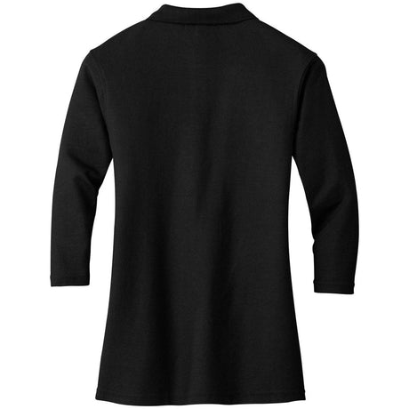 Ladies Silk Touch™ 3/4 - Sleeve Polo Black X - Small Polos/Knits