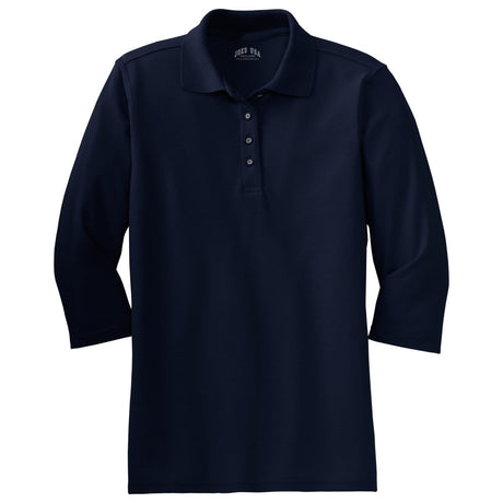 Ladies Silk Touch™ 3/4 - Sleeve Polo Navy X - Small Polos/Knits
