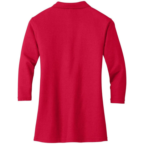 Ladies Silk Touch™ 3/4 - Sleeve Polo Red X - Small Polos/Knits