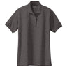 Ladies Silk Touch Polo Charcoal Heather Grey X - Small Polos/Knits