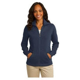 Ladies Slub Fleece Full - Zip Jacket Medium Navy Jackets
