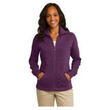 Ladies Slub Fleece Full - Zip Jacket X - Small Black Jackets