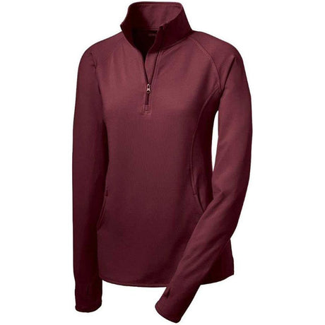 Ladies Sport - Wick Stretch 1/4 - Zip Pullover Dusty Rose X - Small