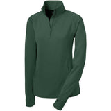 Ladies Sport - Wick Stretch 1/4 - Zip Pullover Forest Green X - Small