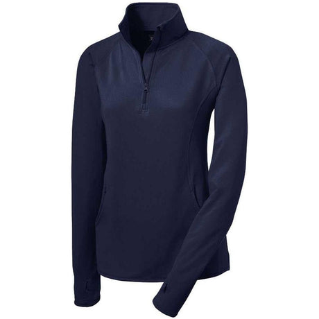 Ladies Sport - Wick Stretch 1/4 - Zip Pullover True Navy X - Small