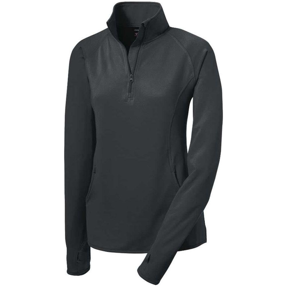 Ladies Sport - Wick Stretch 1/4 - Zip Pullover White X - Small