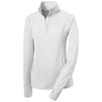 Ladies Sport - Wick Stretch 1/4 - Zip Pullover White X - Small