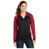 Ladies Sport - Wick Varsity Fleece Full - Zip Hooded Jacket X - Small Black/Dark Smoke Grey Jackets