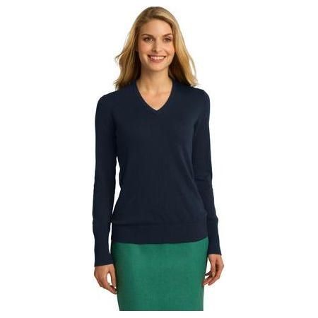Ladies V - Neck Sweater X - Large Navy