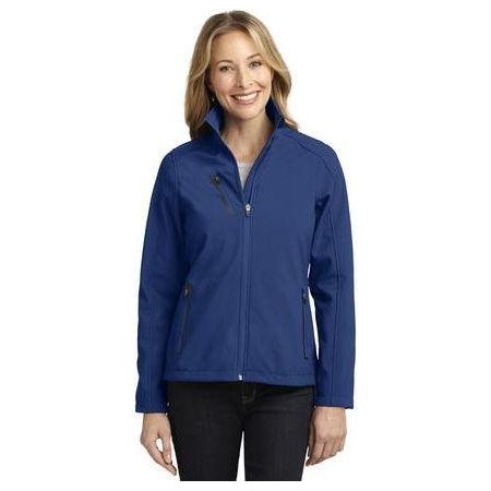 Ladies Welded Soft Shell Jacket Estate Blue 2X - Large Soft Shell Jackets