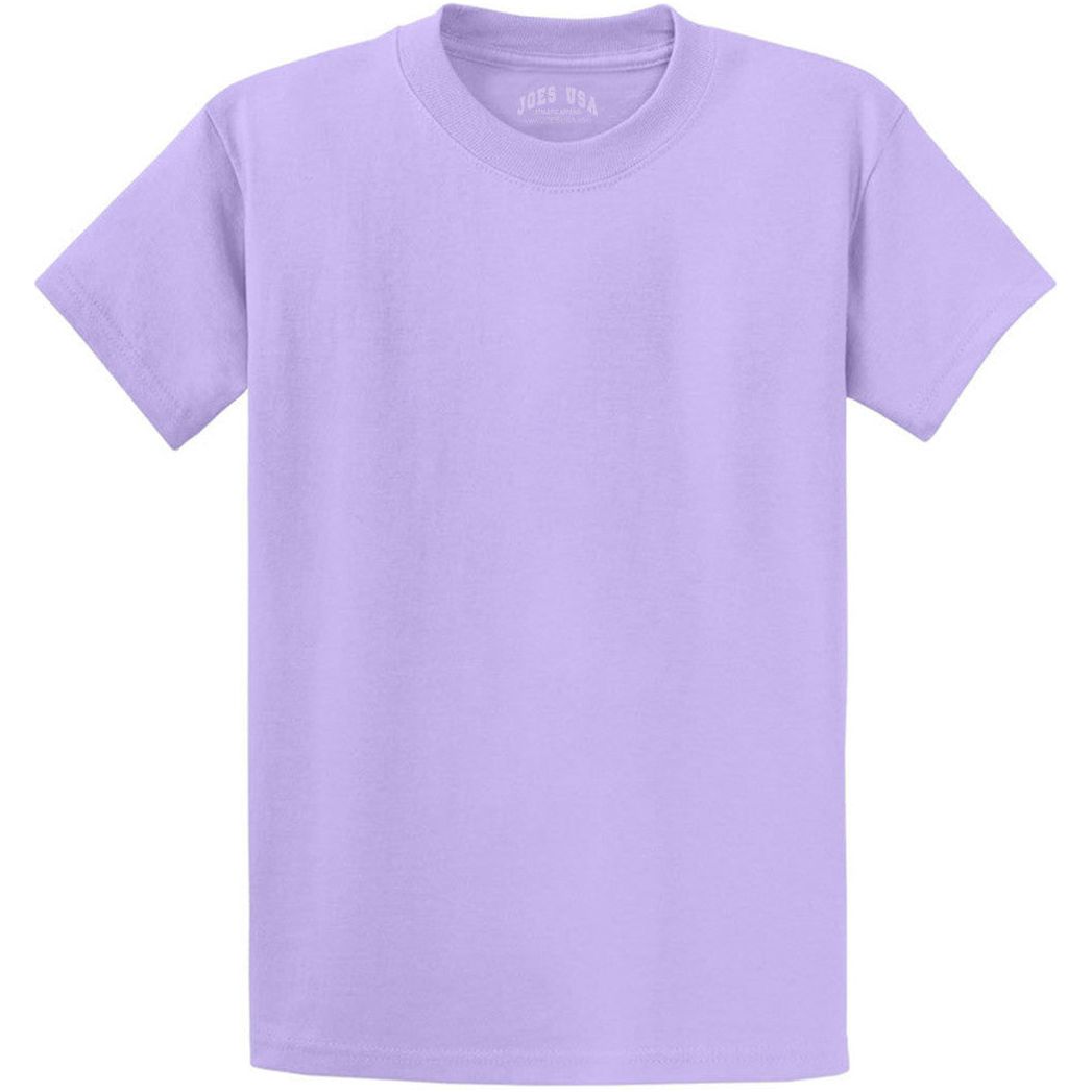 Men's Durable 100% Heavyweight Cotton T-Shirts in Regular, Big, and Tall Sizes Joe's USA Men's Apparel - Lavender