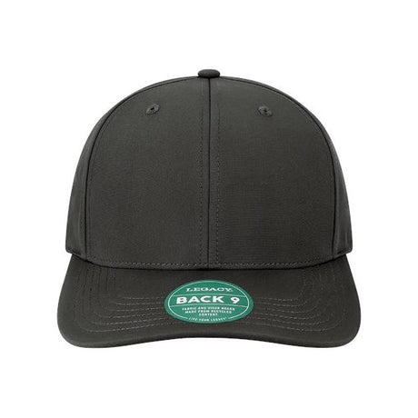 LEGACY Back Nine Cap - LEGACY B9A Black Adjustable Hats