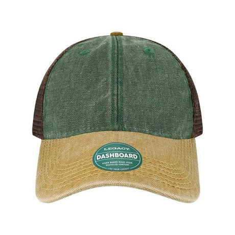 LEGACY Dashboard Trucker Cap - LEGACY DTA Green/ Camel/ Brown Adjustable Caps