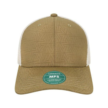 LEGACY Mid - Pro Snapback Trucker Cap - LEGACY MPS Brown Z - Quilted Adjustable Trucker Caps