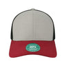 LEGACY Mid - Pro Snapback Trucker Cap - LEGACY MPS Grey/ Burgundy/ Black Adjustable Trucker Caps
