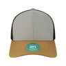 LEGACY Mid - Pro Snapback Trucker Cap - LEGACY MPS Grey/ Caramel/ Black Adjustable Trucker Caps