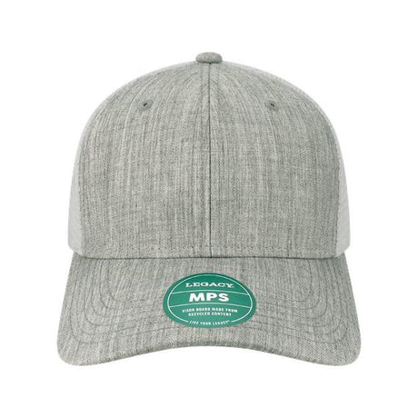 LEGACY Mid - Pro Snapback Trucker Cap - LEGACY MPS Melange Grey/ White Adjustable Trucker Caps