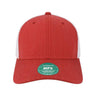LEGACY Mid - Pro Snapback Trucker Cap - LEGACY MPS Melange Scarlet/ White Adjustable Trucker Caps