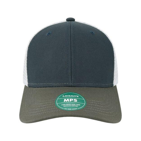 LEGACY Mid - Pro Snapback Trucker Cap - LEGACY MPS Navy/ Dark Grey/ Silver Adjustable Trucker Caps