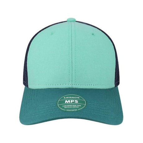 LEGACY Mid - Pro Snapback Trucker Cap - LEGACY MPS Yellow/ Marine/ White Adjustable Trucker Caps