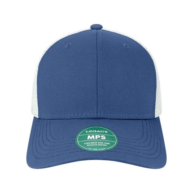 LEGACY Mid - Pro Snapback Trucker Cap - LEGACY MPS Yellow/ Marine/ White Adjustable Trucker Caps