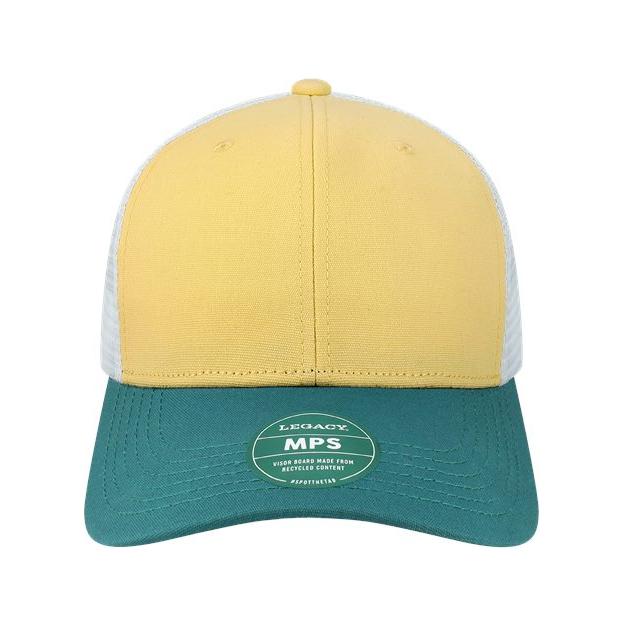 LEGACY Mid - Pro Snapback Trucker Cap - LEGACY MPS Yellow/ Marine/ White Adjustable Trucker Caps