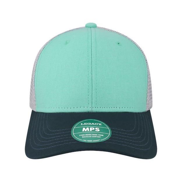 LEGACY Mid - Pro Snapback Trucker Cap - LEGACY MPS Yellow/ Marine/ White Adjustable Trucker Caps